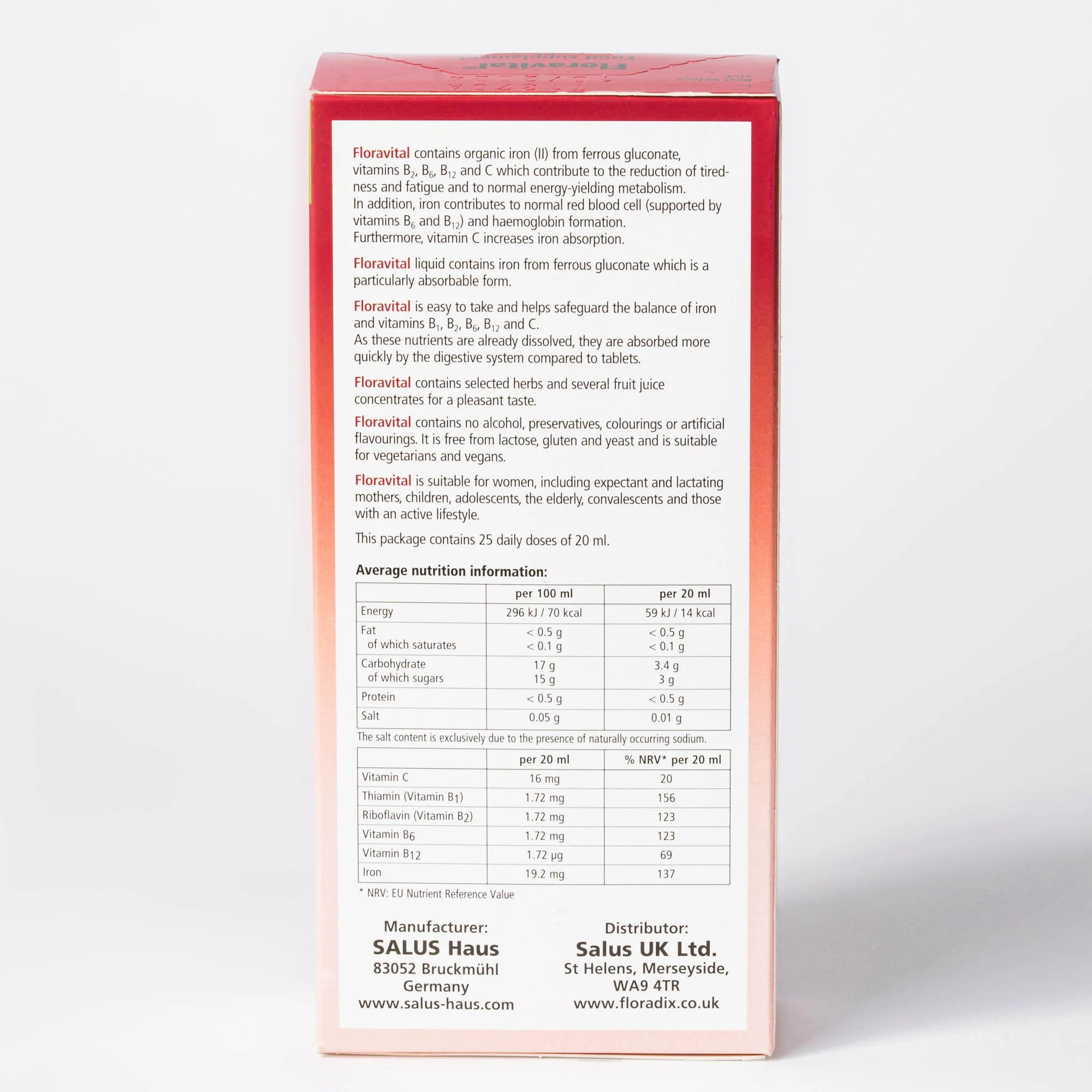 Floravital Yeast & Gluten Free Liquid Iron Formula - Image 5