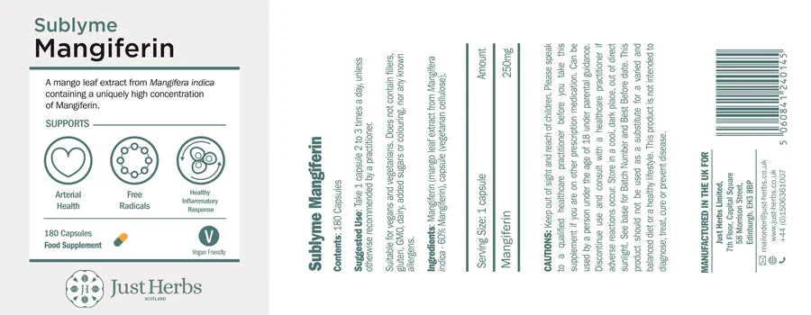 Just Herbs - Sublyme Mangiferin Capsules - Image 2