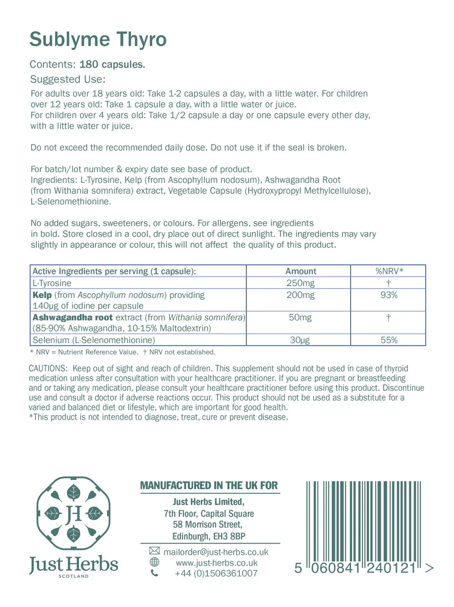 Just Herbs - Sublyme Thyro - Image 3