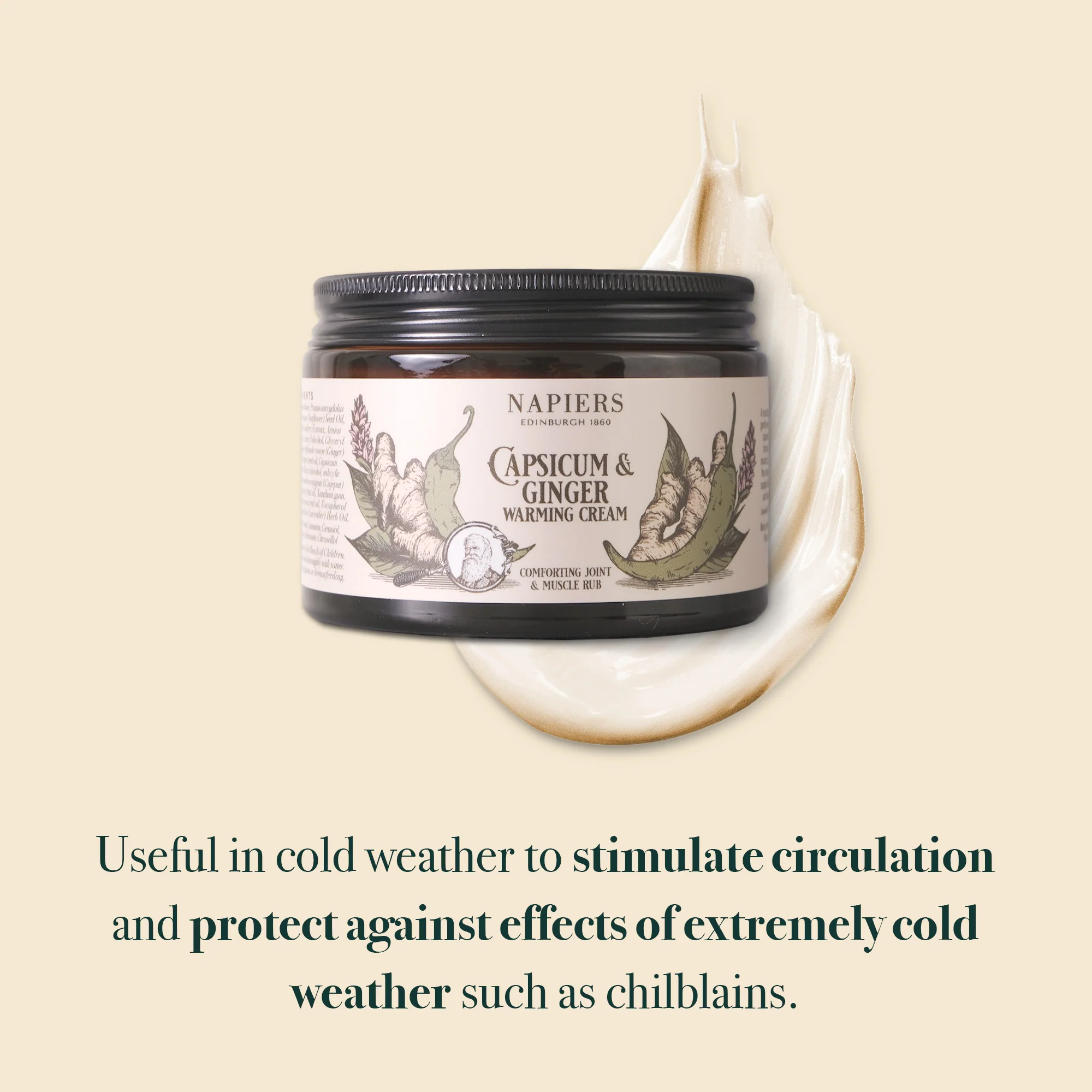 Napiers Capsicum & Ginger Warming Cream - 100ml - Image 2