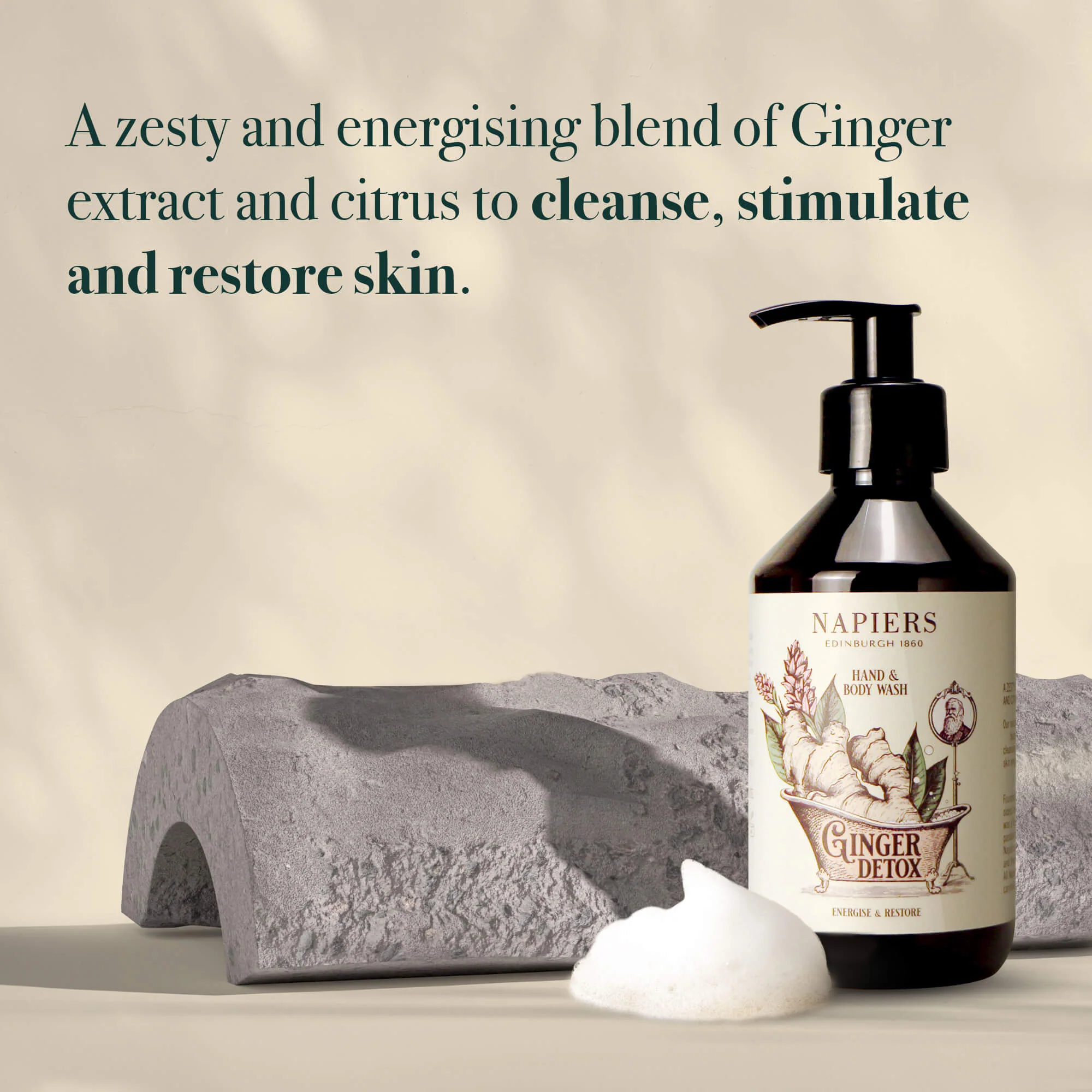 Napiers Ginger Detox Hand and Body Wash - Image 2