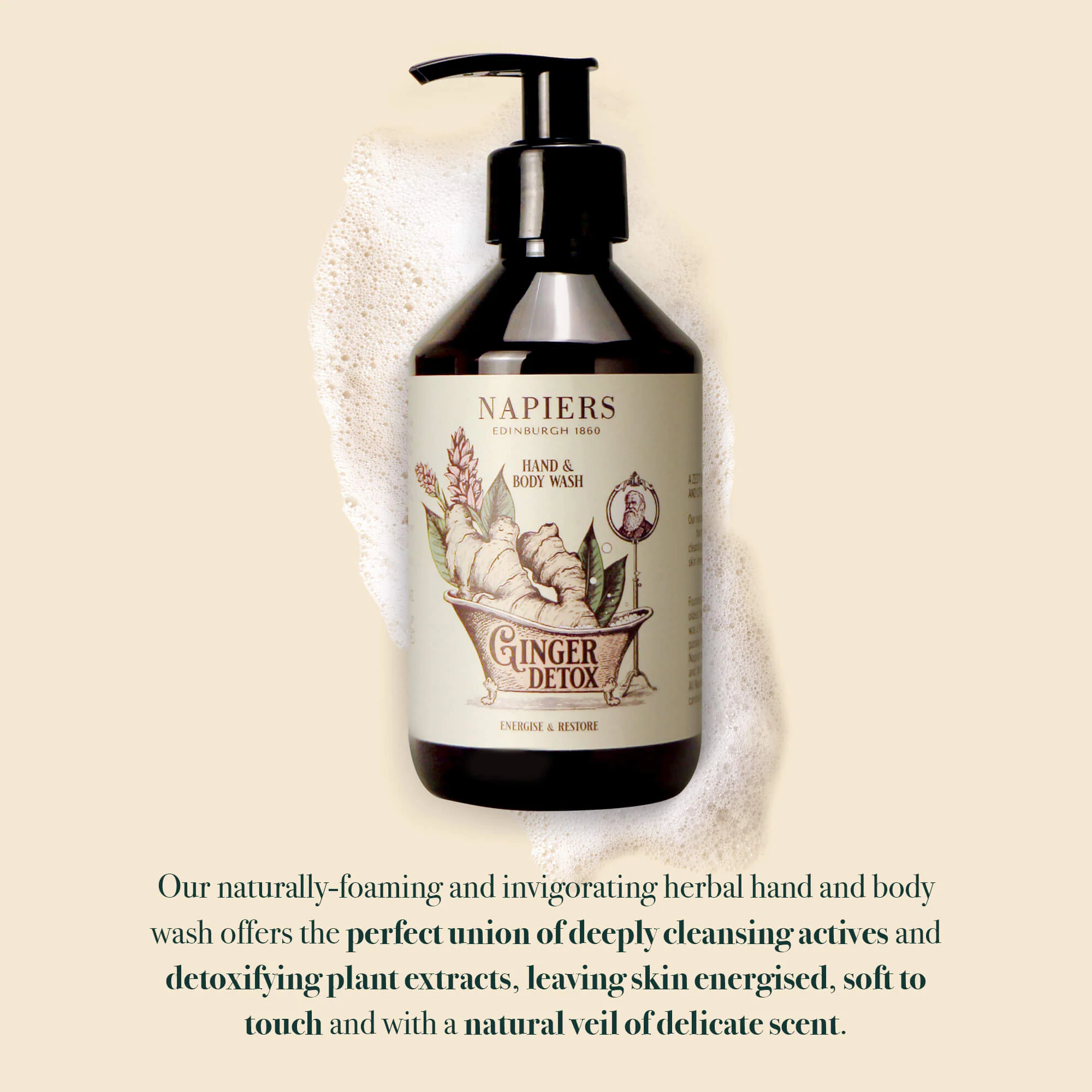 Napiers Ginger Detox Hand and Body Wash - Image 3