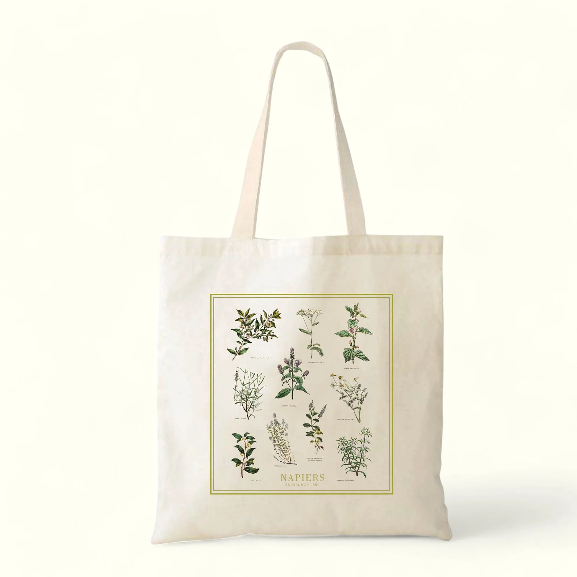 Napiers Printed Tote Bag - Botanical Design - Image 2