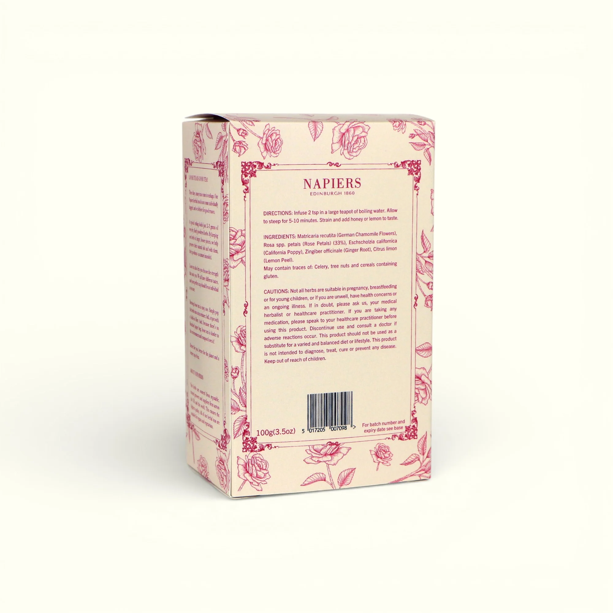Napiers Rosy Calm Herbal Tea Blend - Image 3