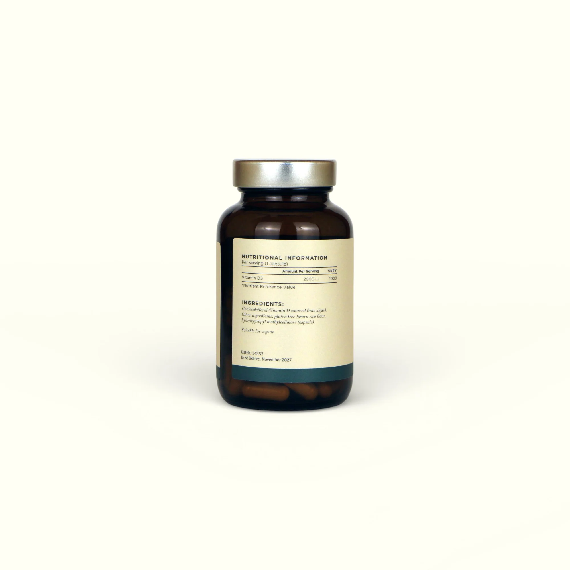 Napiers Vegan Vitamin D3 2000IU Capsules - Image 2