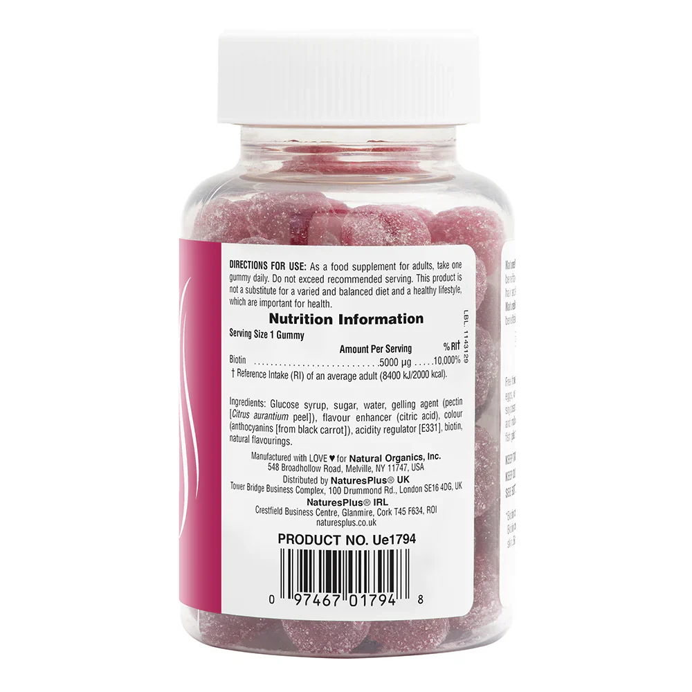 NaturesPlus Gummies Biotin 5000ug - Image 2