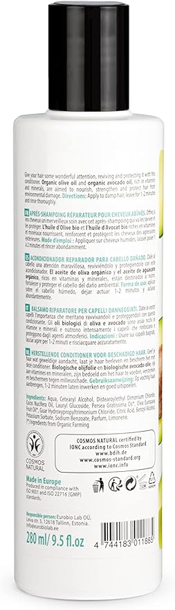 Organic Shop Repairing Conditioner for Damaged Hair - Avocado & Olive - Image 2