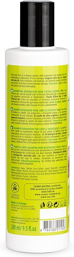 Organic Shop Repairing Shampoo for Damaged Hair - Avocado & Olive - Image 2
