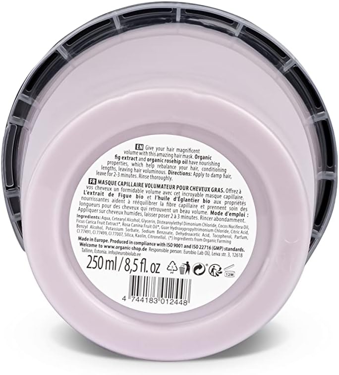Organic Shop Volumizing Hair Mask for Oily Hair - Fig & Rosehip - Image 2