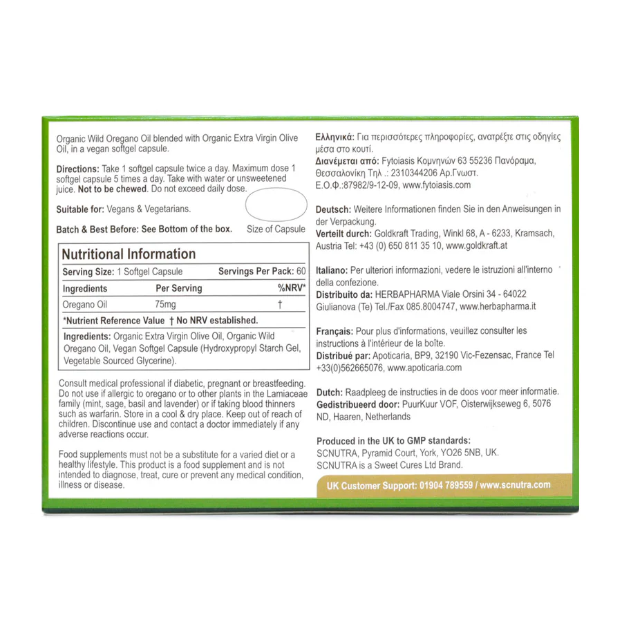 SC Nutra Wild Oregano Oil C80 Softgels - Image 2