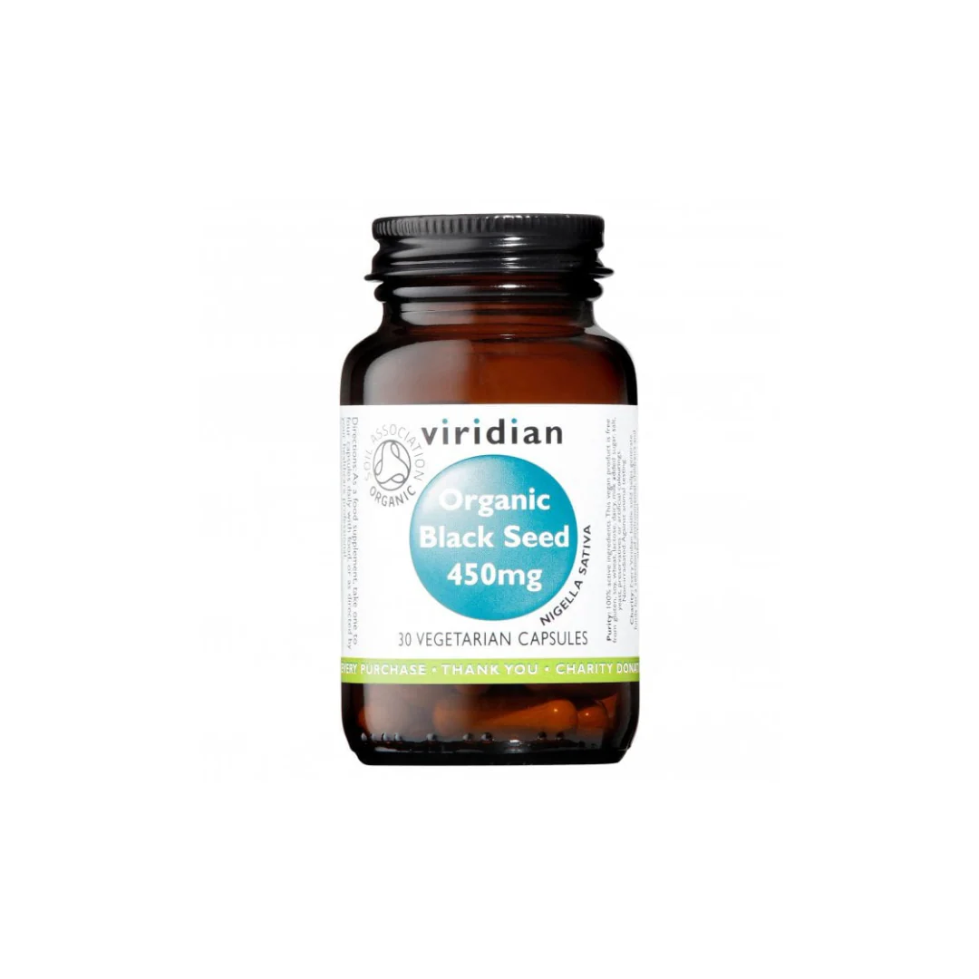 Viridian Organic Black Seed 450mg Capsules