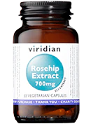 Viridian Rosehip Extract 700mg Capsules - Image 2